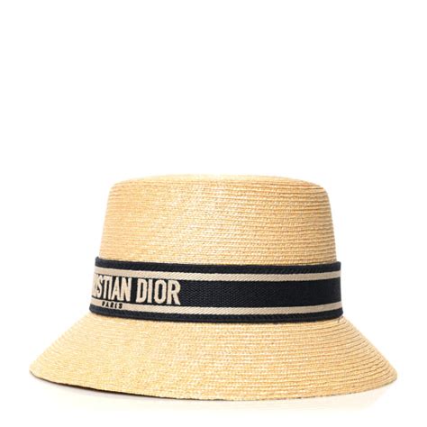 dior straw hat|christian Dior bucket hat.